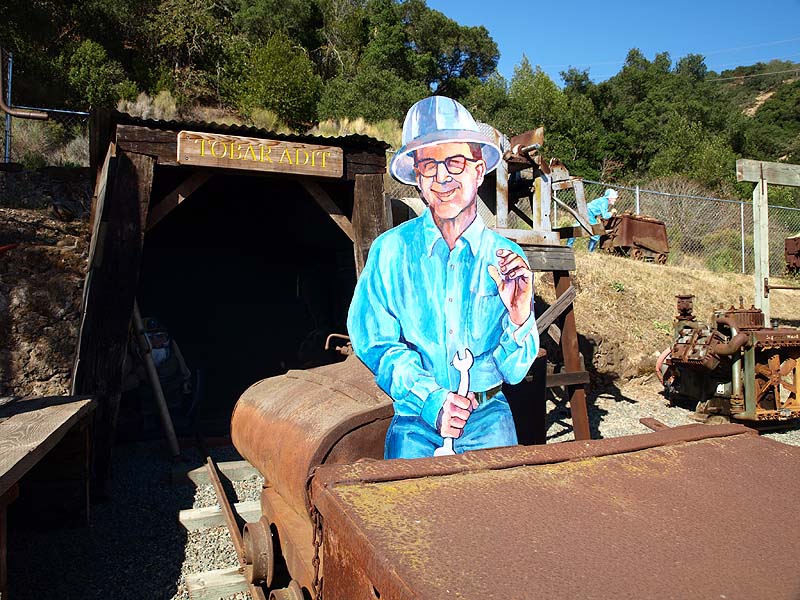 Outdoor mining museum displays
