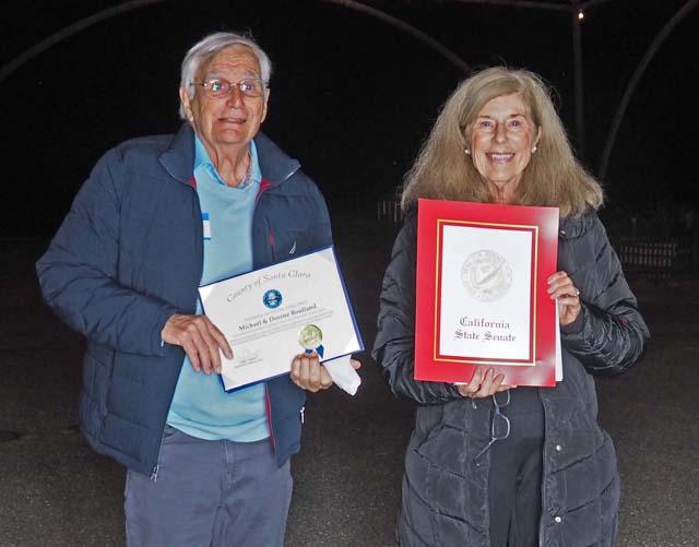 Mike and Dorene Boulland with their awards