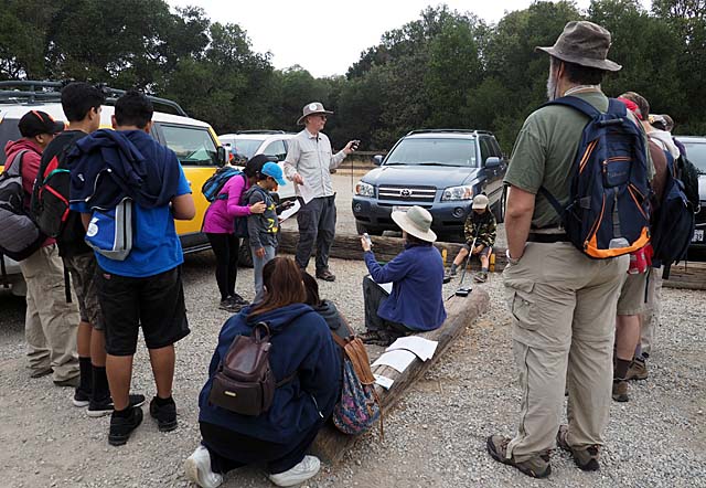 Geocaching class at the Wood Road entrance, 10/17/15