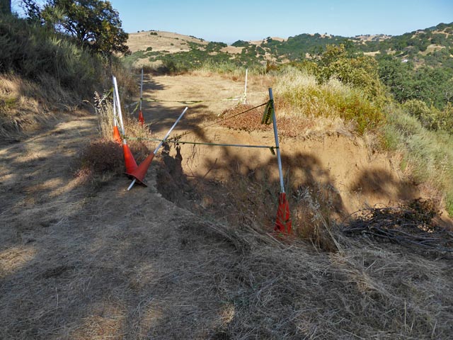 Washout on the Hacienda Trail