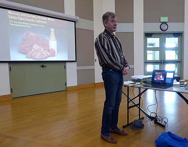 Mike Cox giving Almaden Mines talk